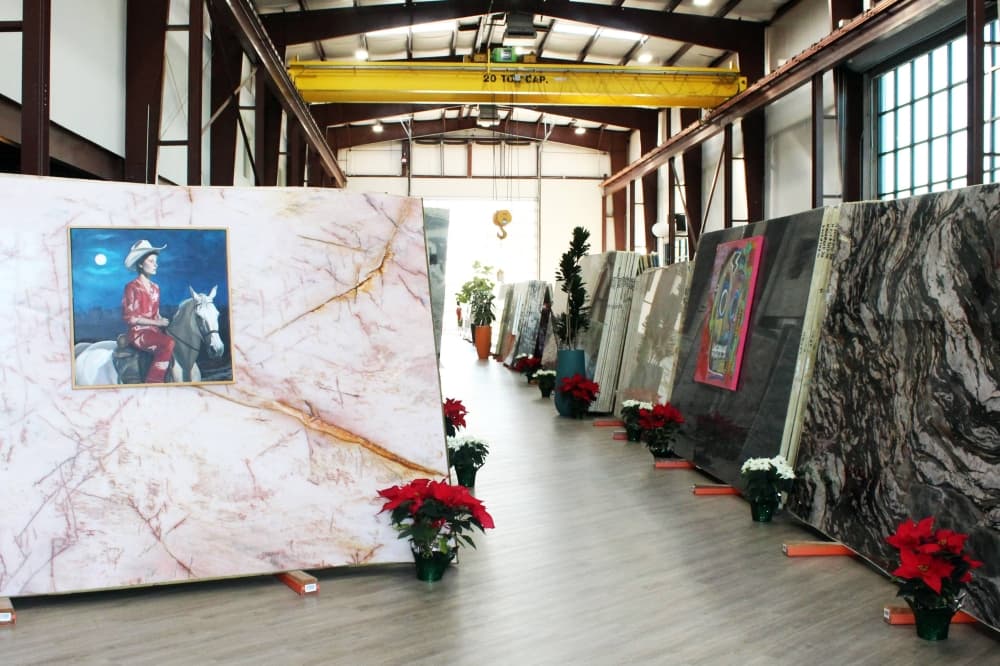 Texas Counter Fitters specializes in unique stone slabs, artwork in Richardson
