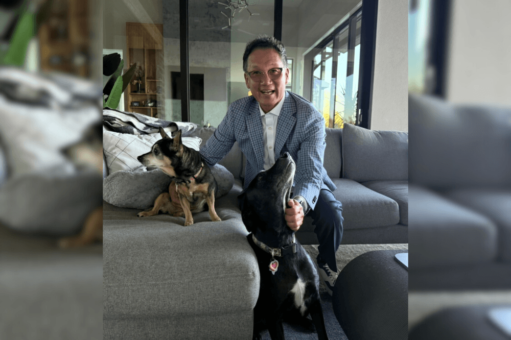 Dr. pak with his dogs