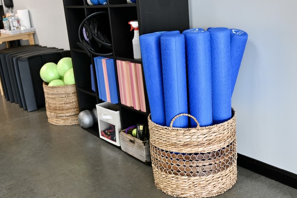 Classes at the studio are kept small, so Burns can focus on and guide each client’s movements. (Roo Moody/Community Impact)