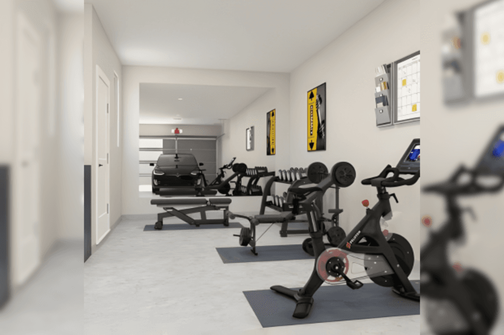 Gym in someone's garage