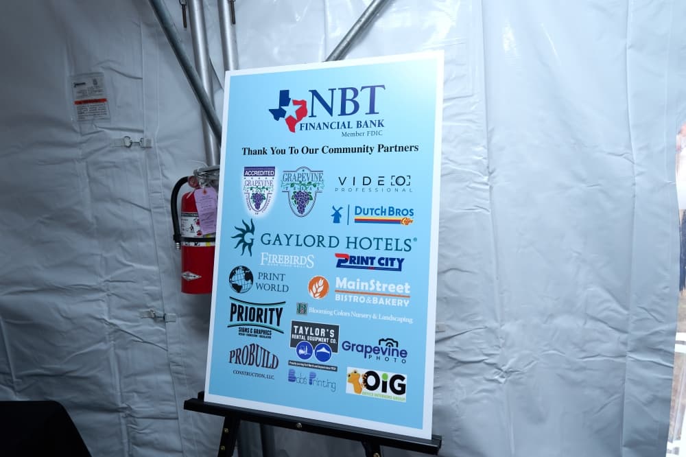 List of NBT Financial Bank's Grapevine community sponsors