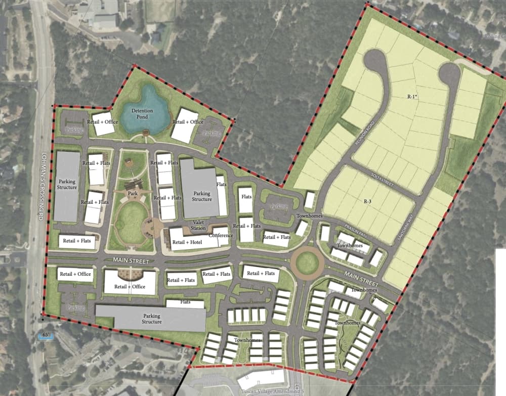 map of square at lakeway