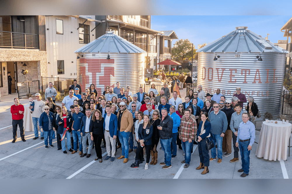 Dovetail, a 62-unit condominium development in New Braunfels, celebrated its grand opening with a ribbon-cutting ceremony Dec. 11. (Courtesy Dovetail NB)
