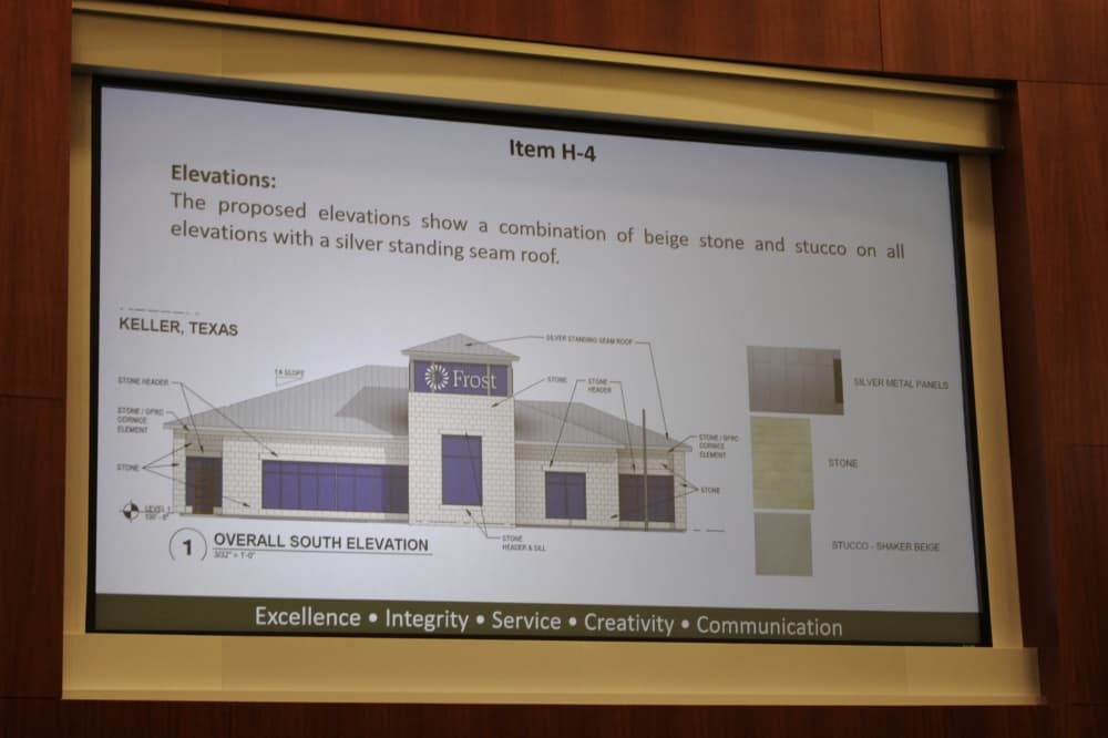 Keller officials approve development changes for Frost Bank at The Shops at Keller Marketplace