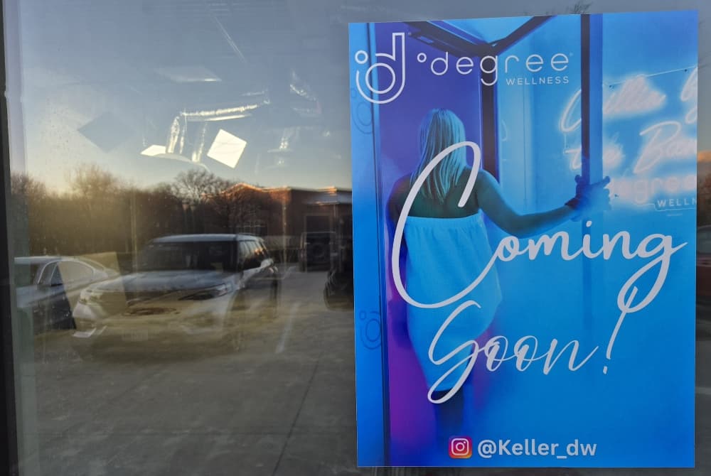 signage at the soon to be Keller location of Degree Wellness