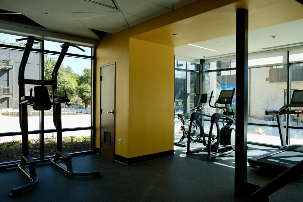 Jessie Daniel Ames Hall has a fitness room. (Gracie Warhurst/Community Impact)