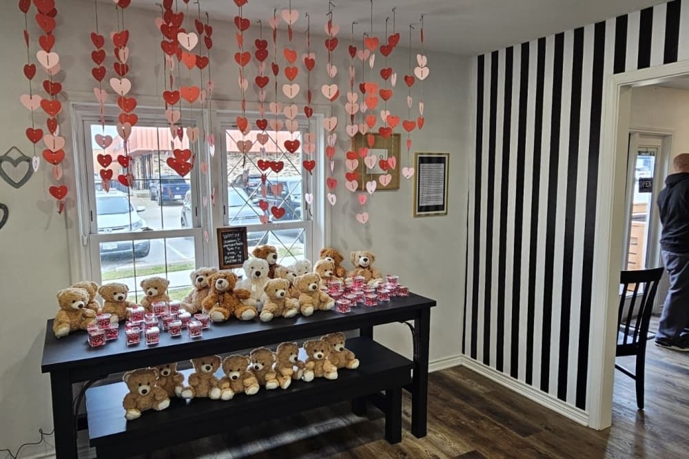 bear and heart decorations at Especially Sweet