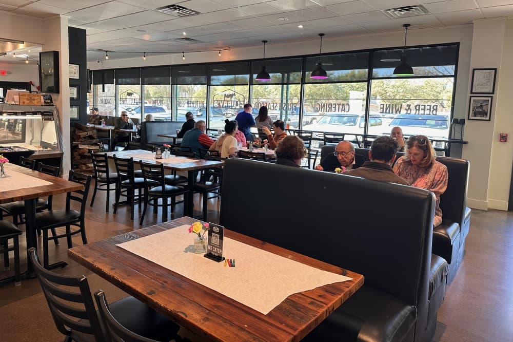 Dining area in Flurry's Market