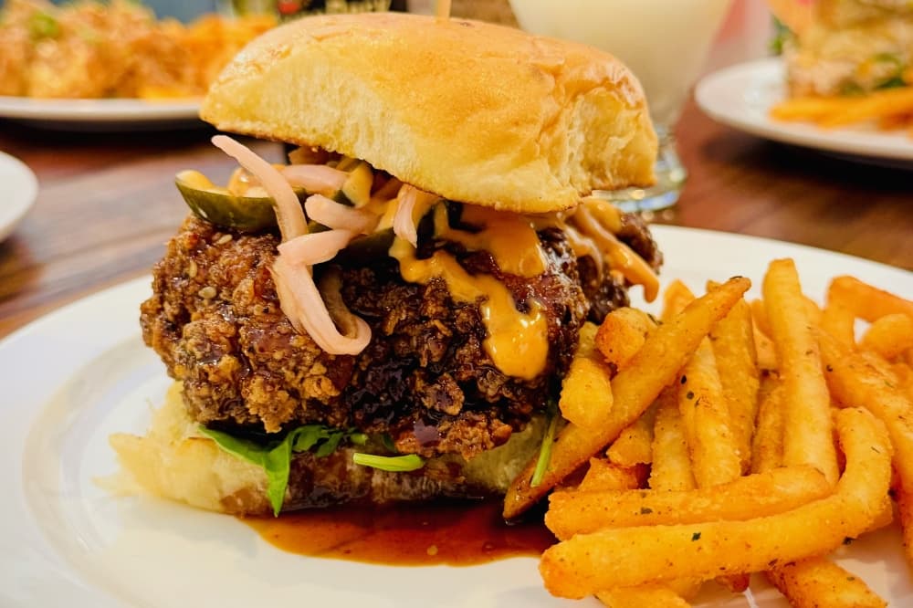 Burgers and fries