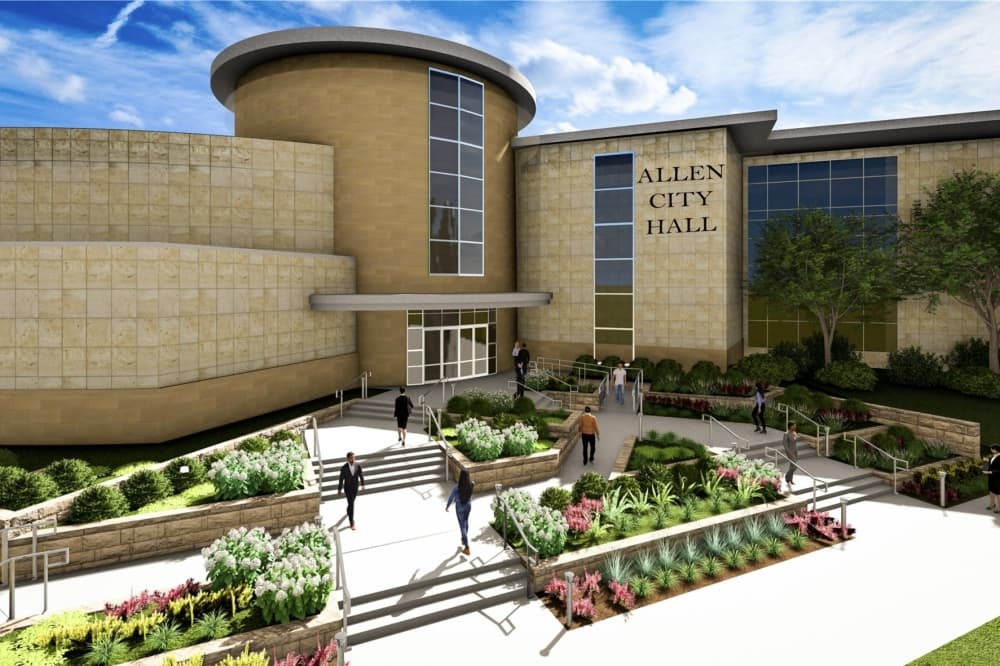 $631K renovation underway for Allen City Hall front entrance