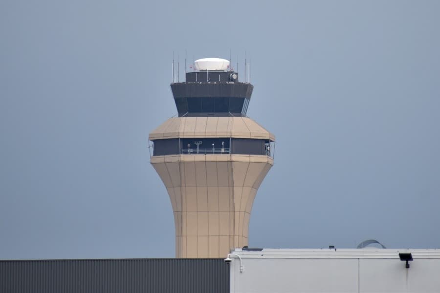 Air traffic control tower in DFW Airport