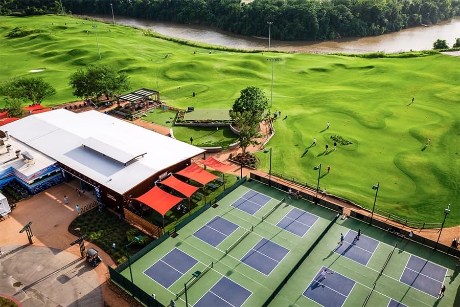 aerial of golf course