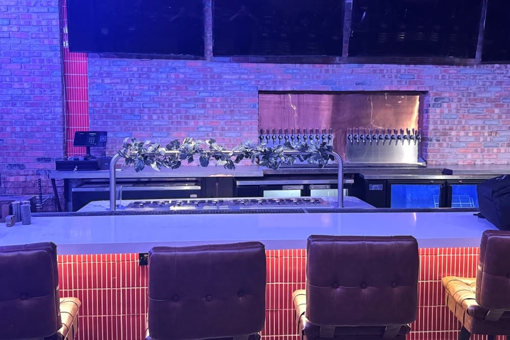 The bar at Game On Bar & Grill