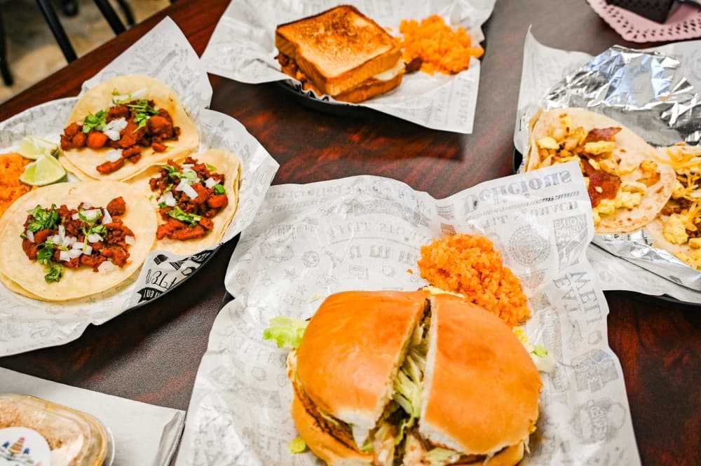 An image of some of the food served. 