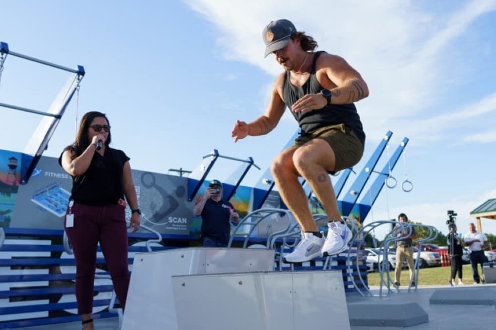 Kyle's free outdoor fitness court promotes community wellness