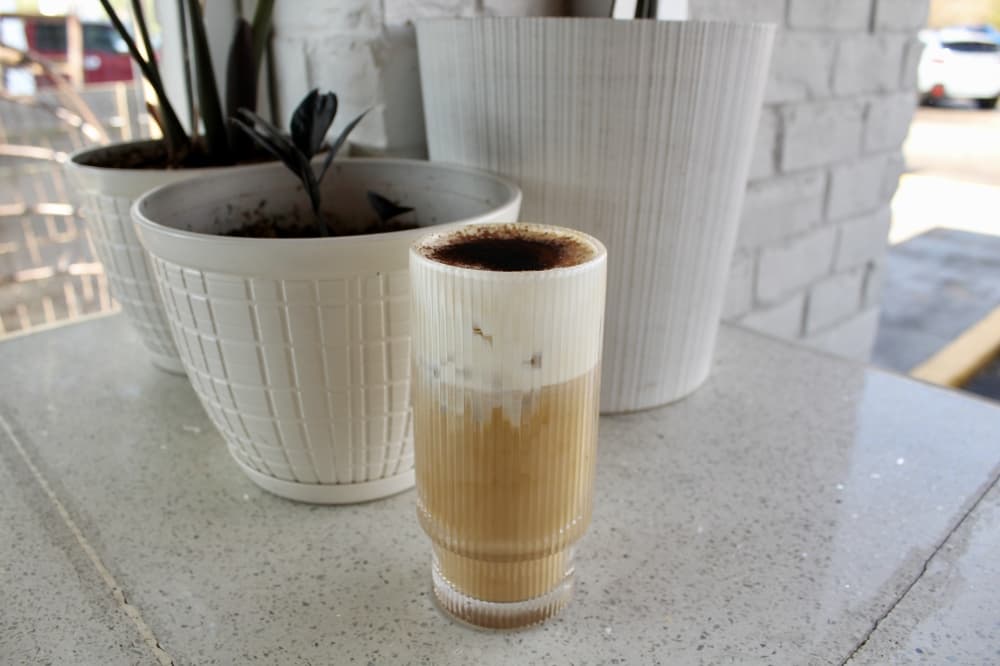 The ice creamy latte is amongst the coffee shop's favorites. (Jovanna Aguilar/Community Impact)