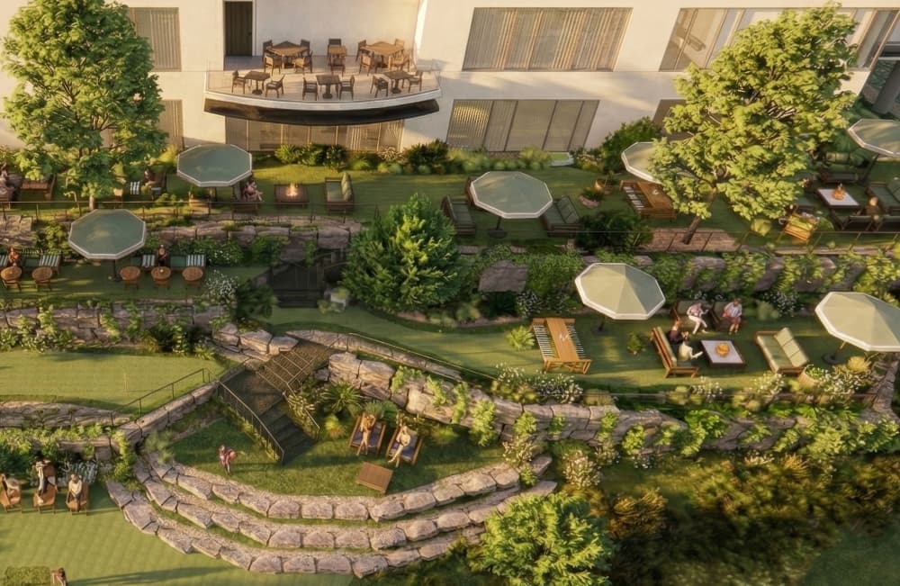 outdoor area with putting greens 