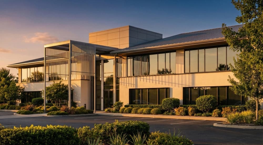 exterior rendering of new building facade 