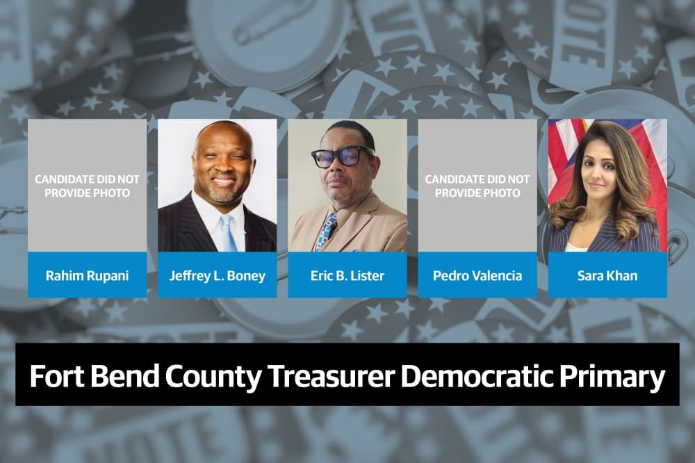 See the 5 Democratic primary candidates running for Fort Bend County treasurer