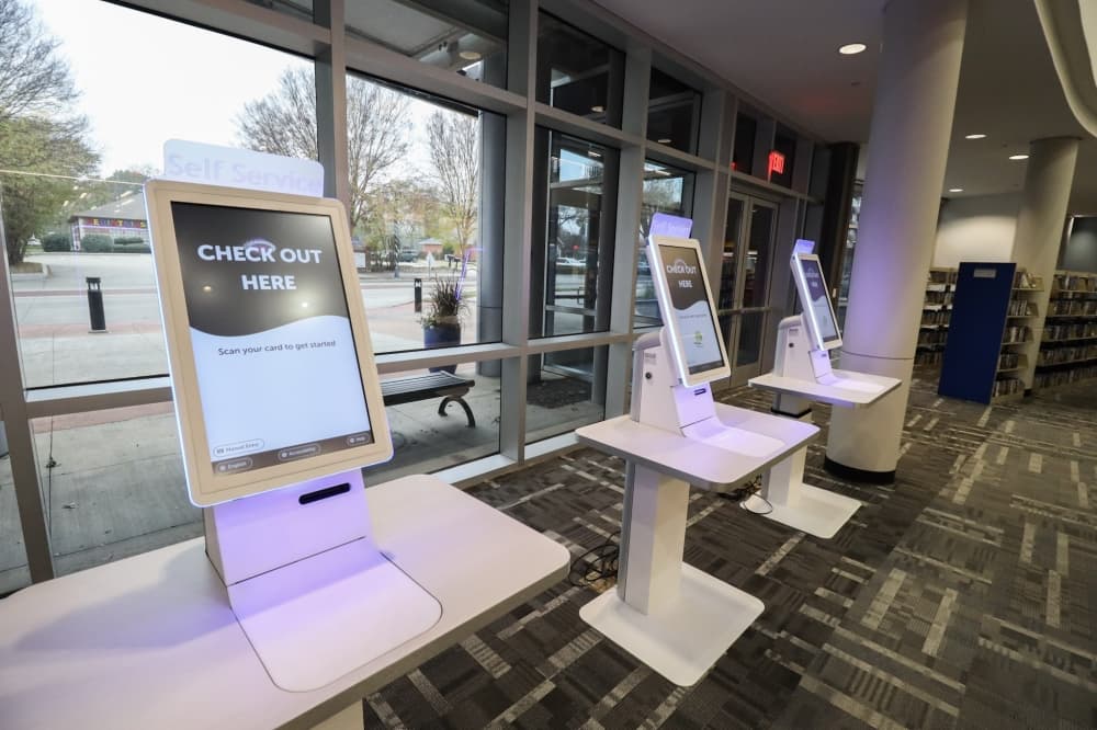 Allen Public Library check out stations