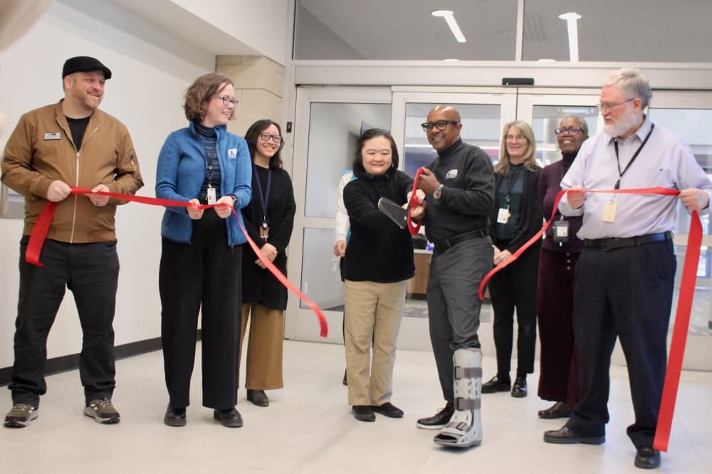Allen Public Library ribbon cutting