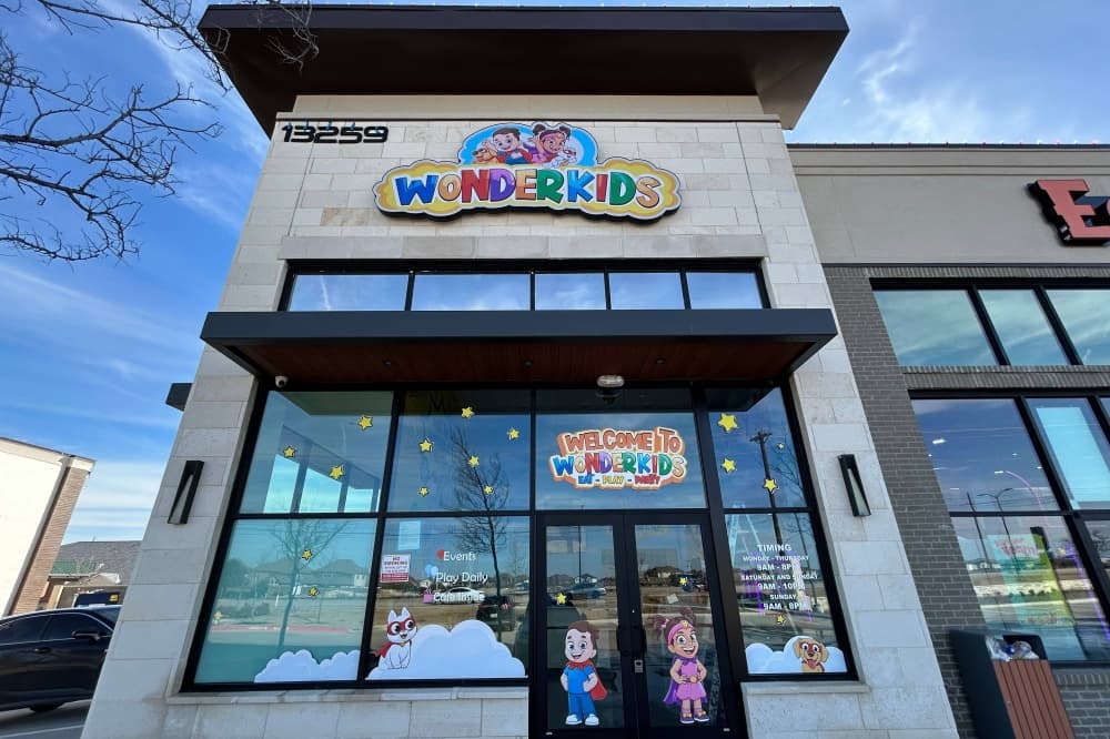 Exterior of a business featuring Wonderkids signage. 