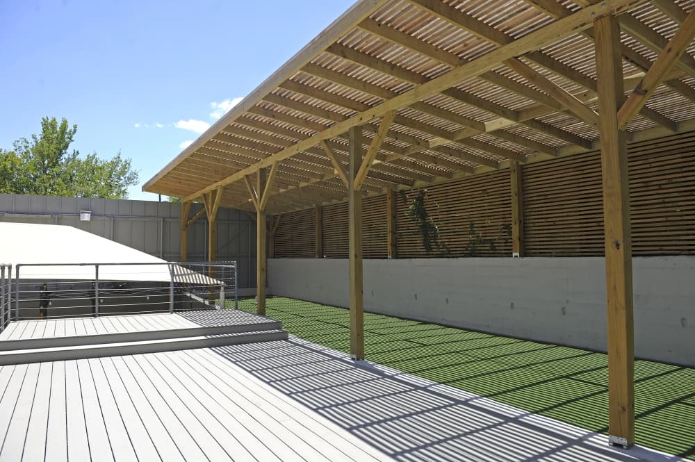 Castle Hill Fitness outdoor studio deck