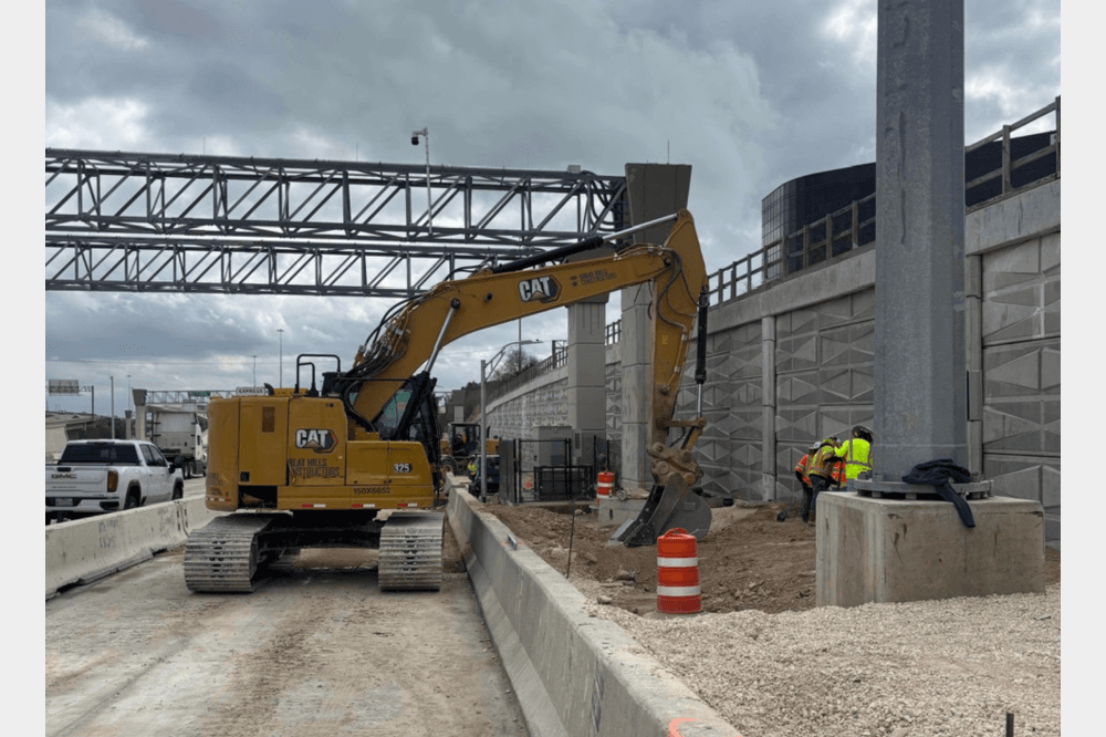 Crane on construction site
