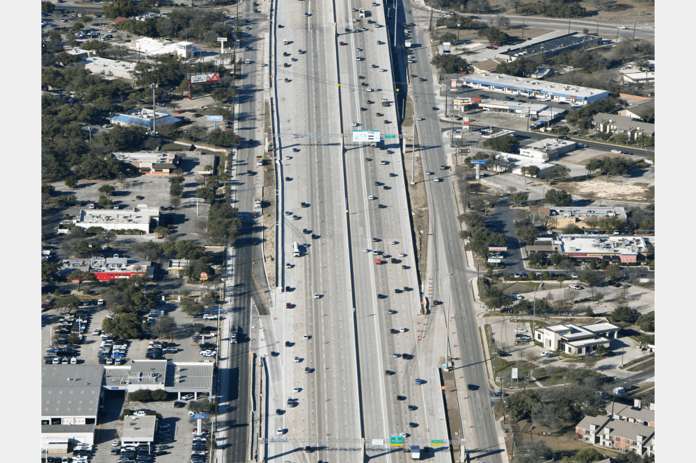 Drone photo of Austin toll road