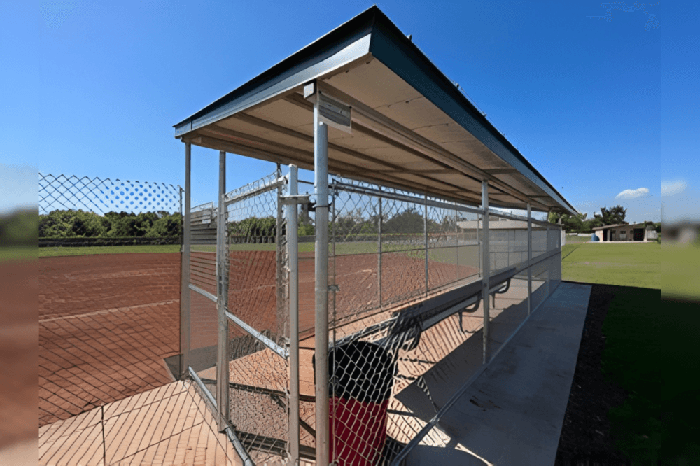 gated area on baseball field
