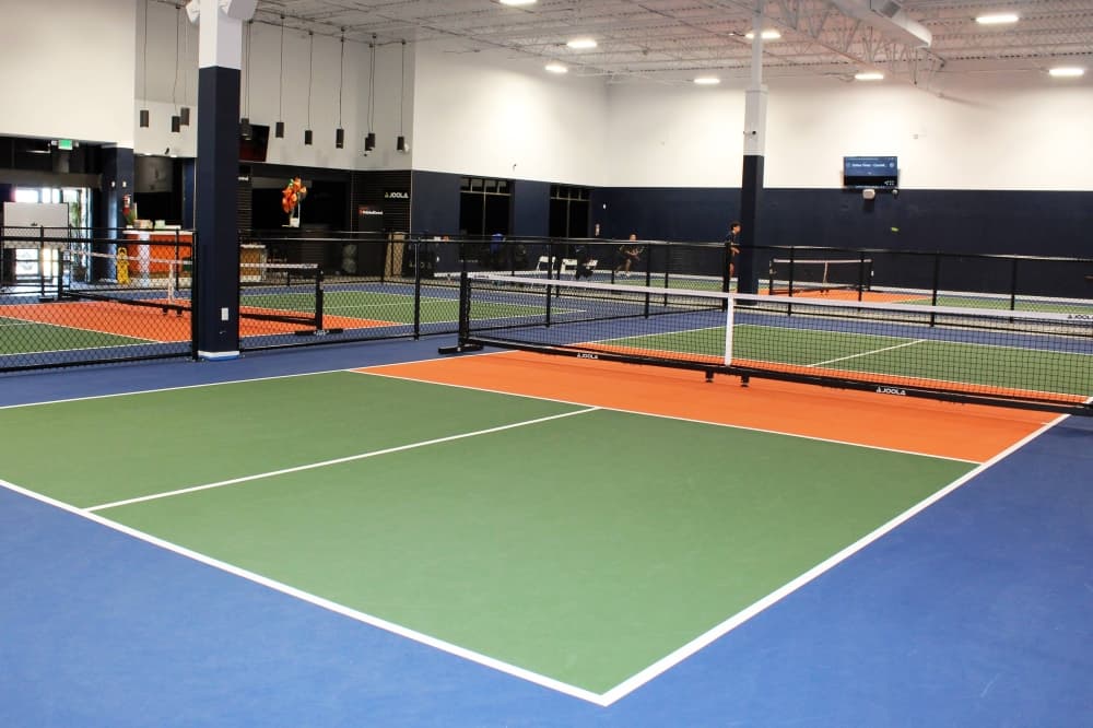 Indoor pickleball courts. 