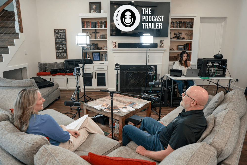 The Podcast Trailer offers mobile, full-service podcast setups in Denton