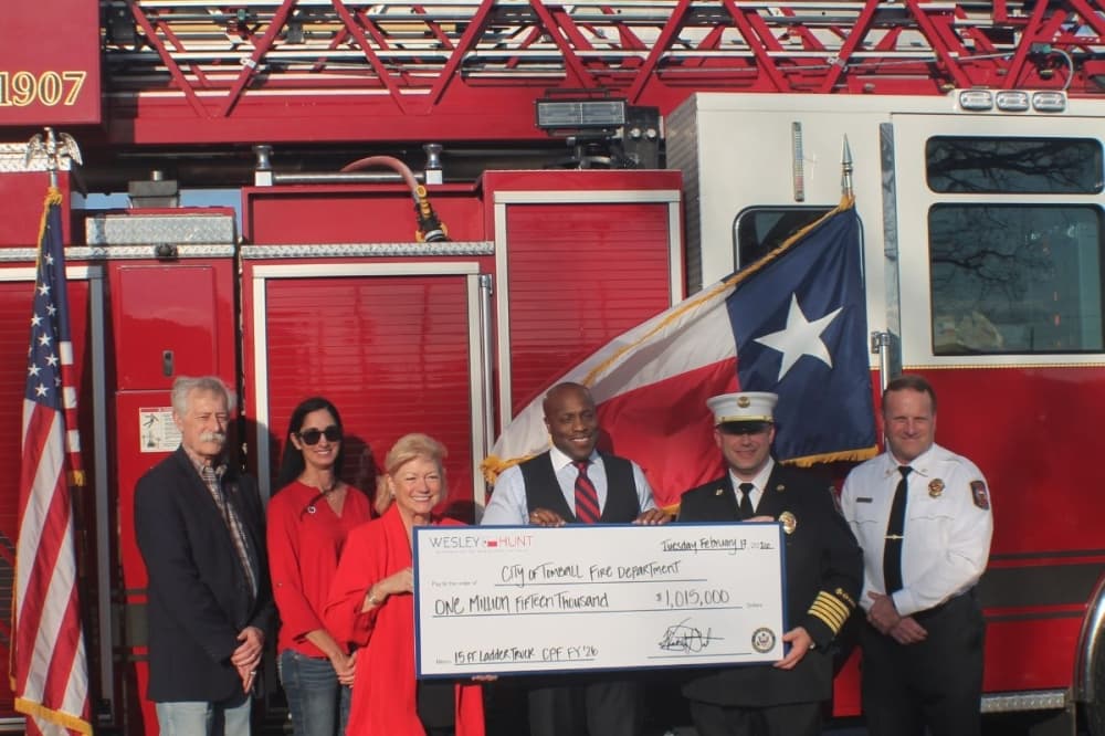 Tomball receives $1M federal grant check as fire truck costs rise, wait times stretch