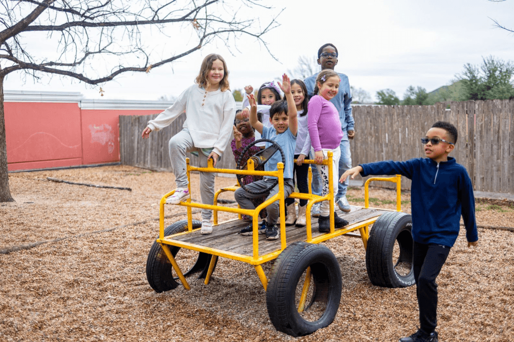 Students on playground