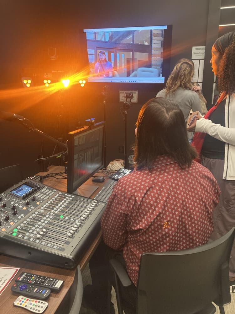 tech equipment and soundboard