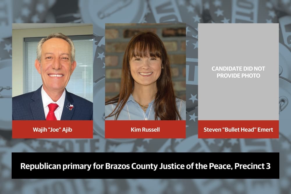 Meet the Republican candidates running for Brazos County Precinct 3 justice of the peace