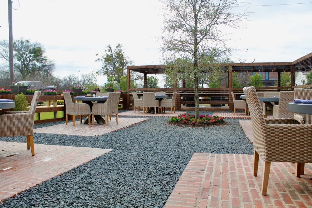outdoor dining space
