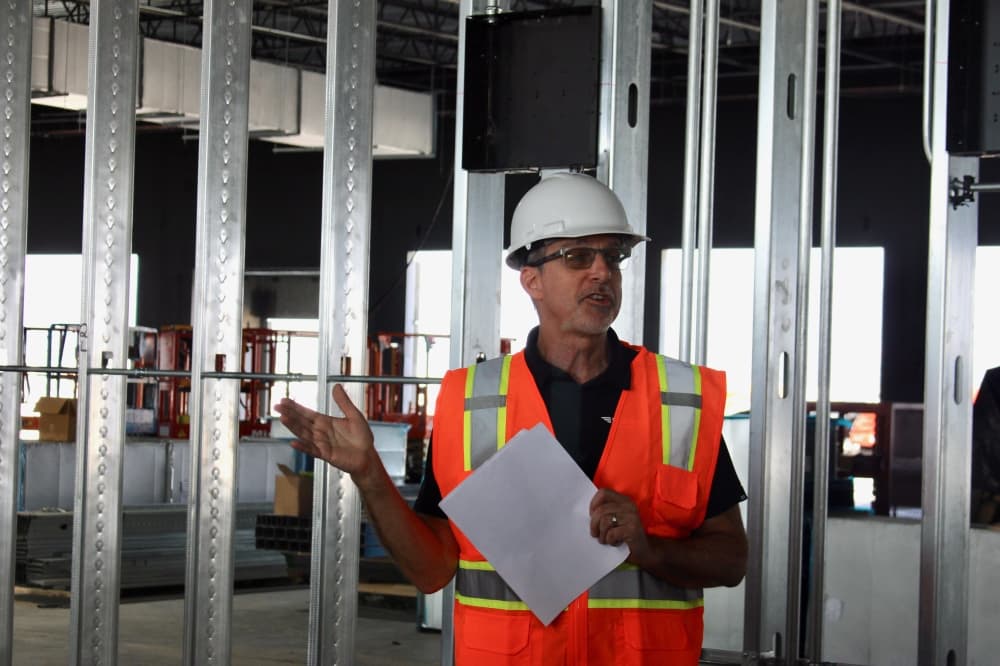 McKinney National Airport Director Ken Carley speaks during a Feb. 26 tour of the McKinney National Airport's future commercial service terminal.