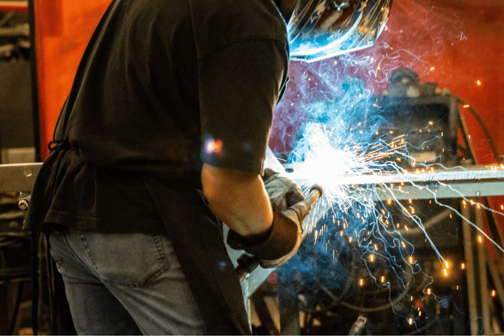 person welding 