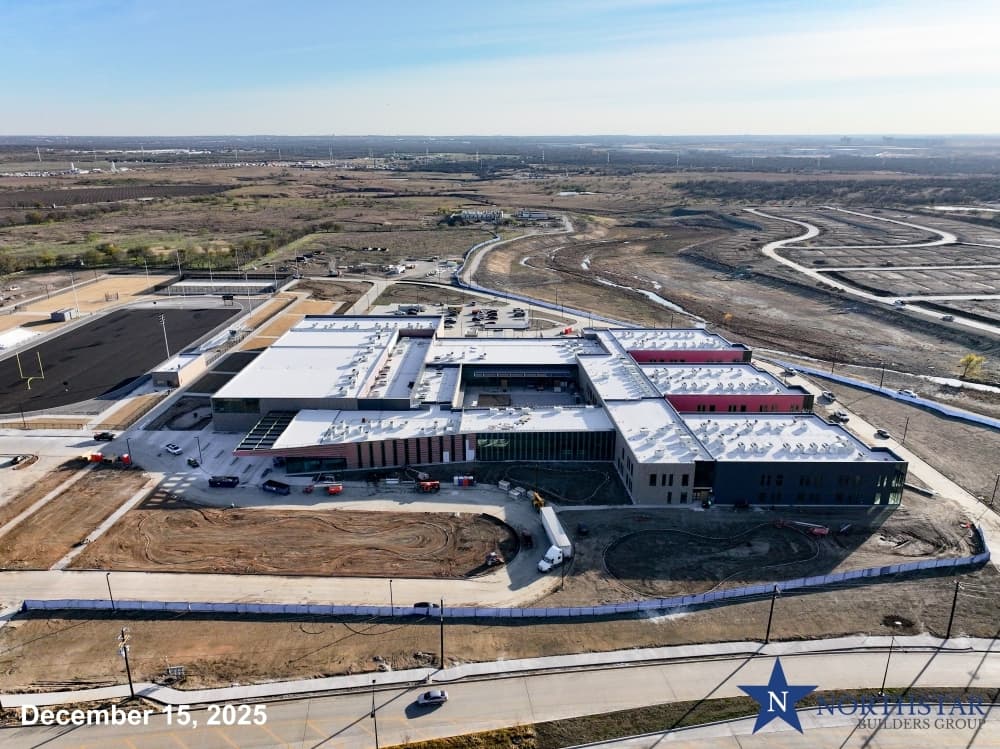 Construction for Barksdale Middle School is mostly complete as of January. (Courtesy Northwest ISD)