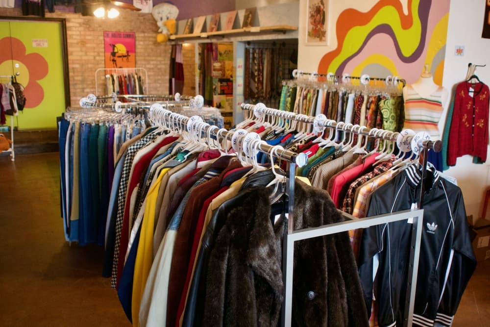 Salvage Secondhand Shoppe focuses on sustainability by selling gently used clothing and promoting sustainable brands. (Adam Doe/Community Impact)