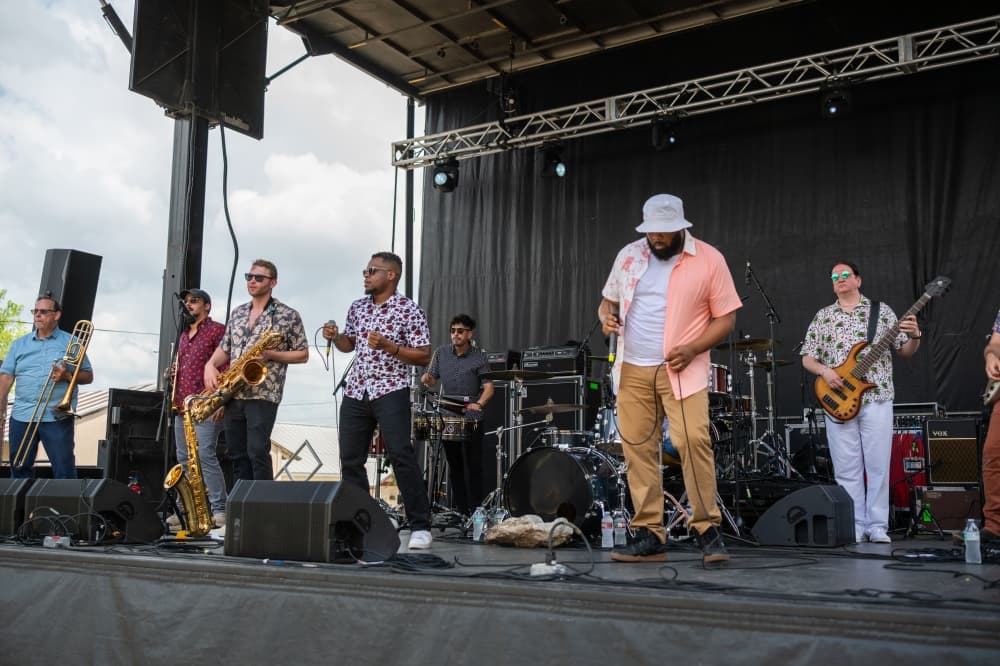Band on stage