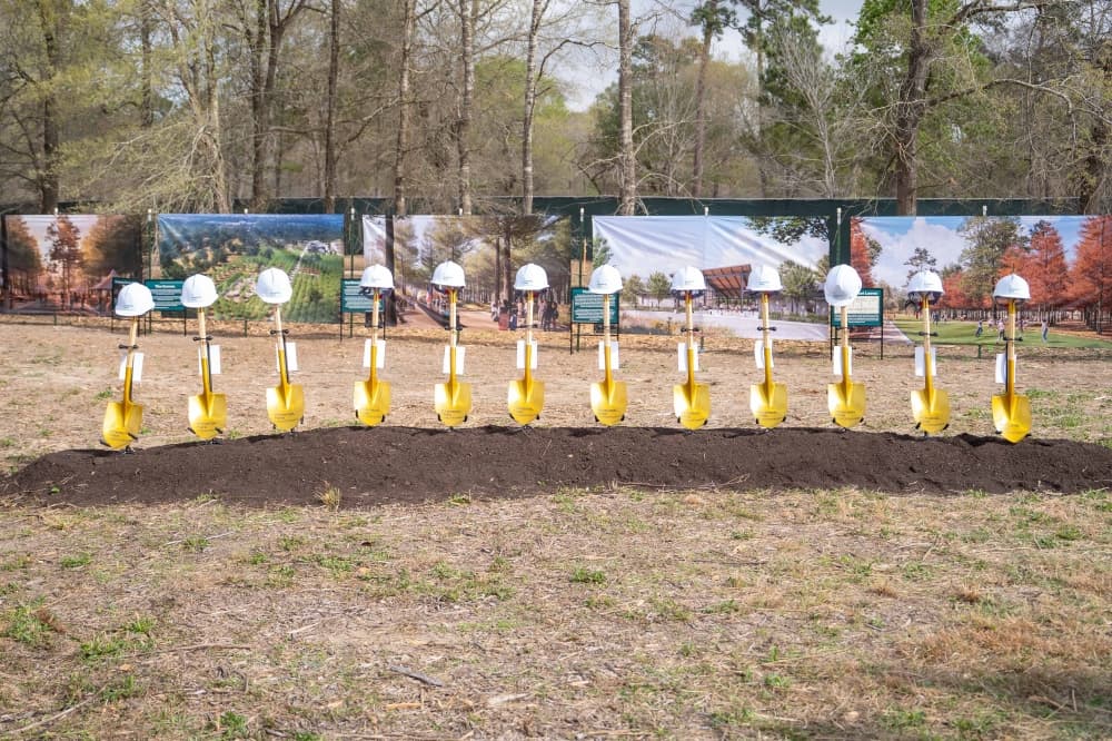 Officials broke ground on Memorial Groves at Memorial Park. (Courtesy Memorial Park Conservancy)