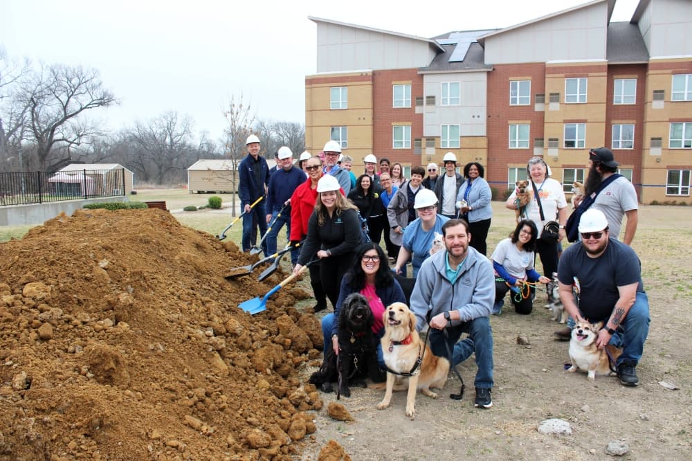 The Samaritan Inn officials break ground on new pet kennel in McKinney