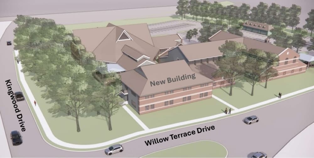 The expansion project will add a new 10,000-square-foot, two-story building to the Strawbridge United Methodist Church campus in Kingwood. (Rendering courtesy Strawbridge United Methodist Church)