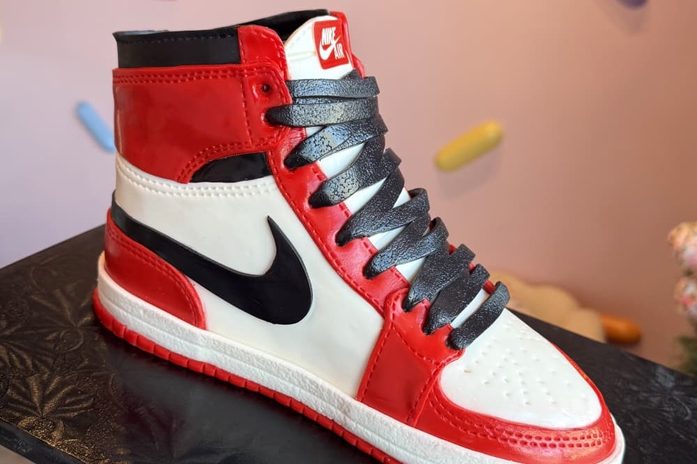  Little B’s Bakery offers custom cakes shaped to replicate objects such as sneakers. (Courtesy Little B’s Bakery)