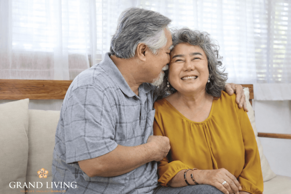man hugging woman