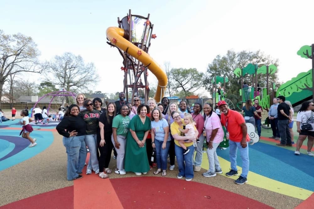 Humble ISD unveils new 'City of Elements' playground at Whispering Pines Elementary