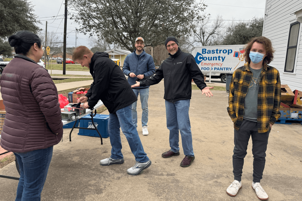 Roscoe Bank team in community
