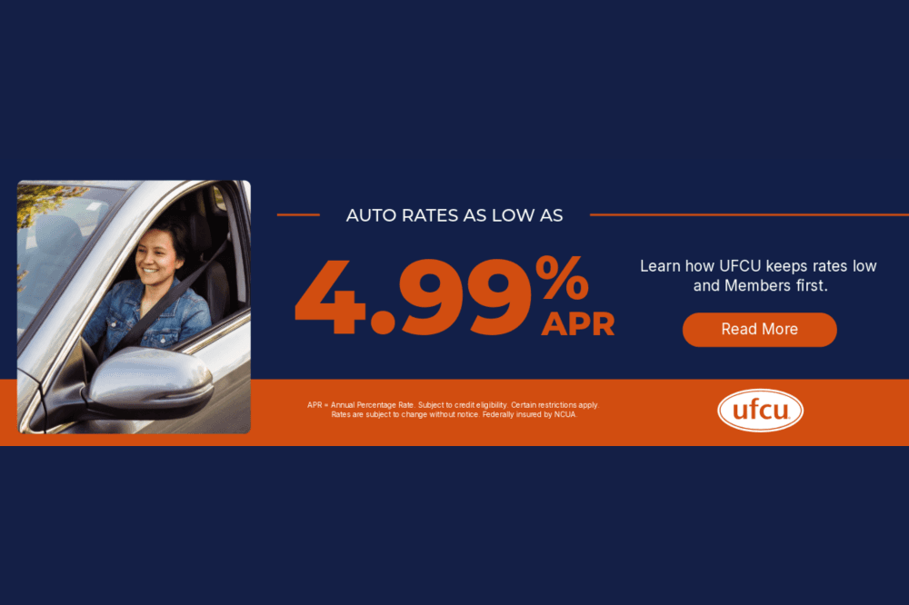 UFCU 4.99% APR auto loan ad
